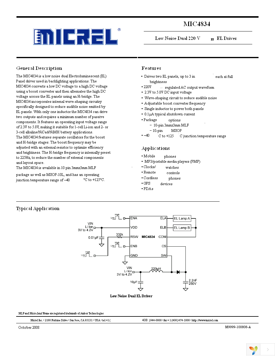 MIC4834YML TR Page 1